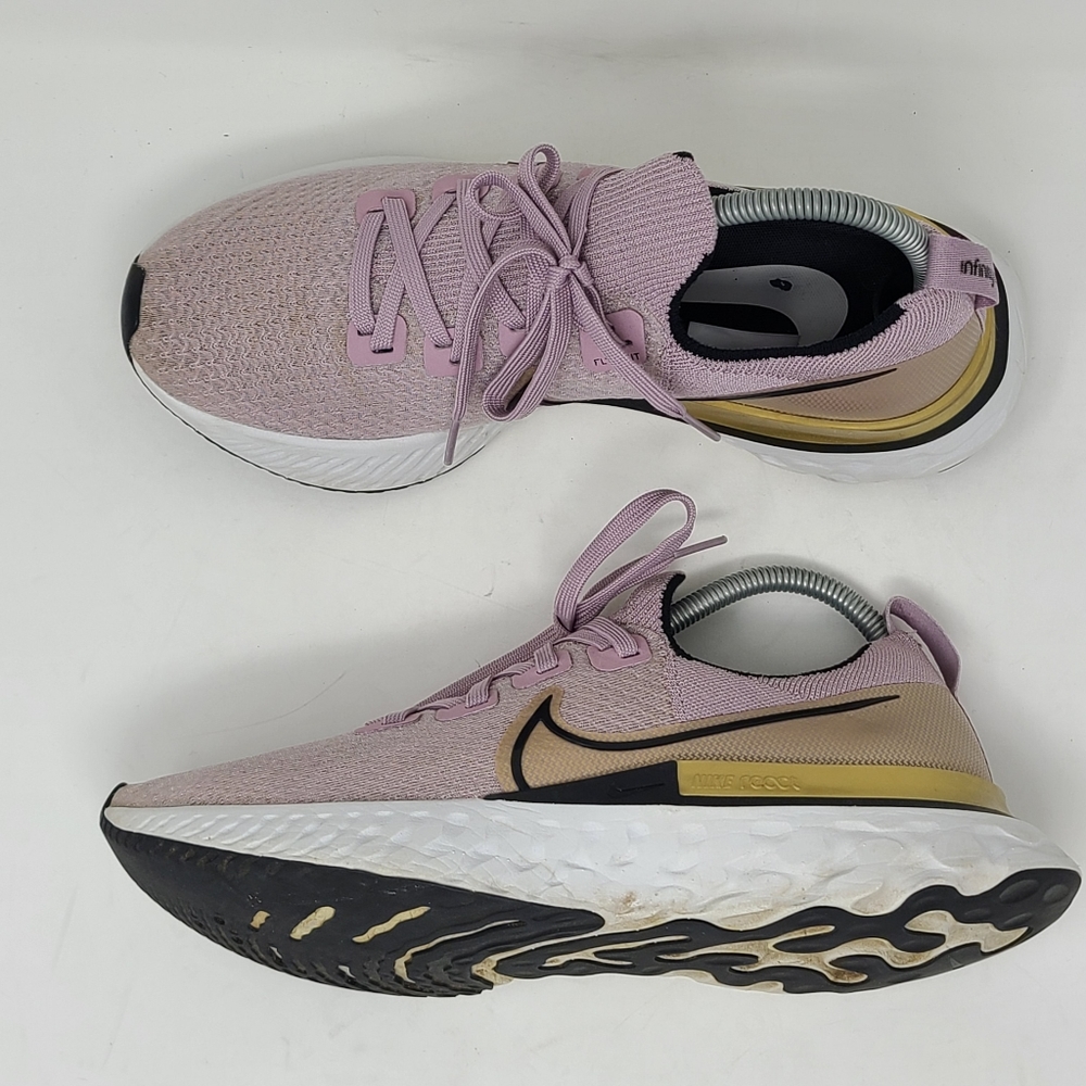 Nike Womens React Infinity Run Flyknit Running Shoes Plum CD4372-500 size 10